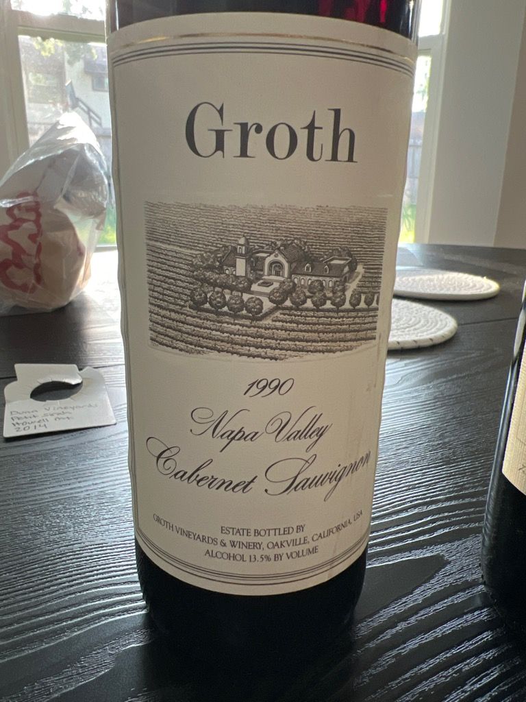 1990 Groth Cabernet Sauvignon - CellarTracker