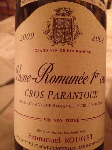2009 Emmanuel Rouget Vosne-Romanée 1er Cru Cros Parantoux