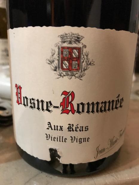 ゆ*な様 古酒Vosne-Romanée Domaine Annie 2016 2016 Jean-Marie Fourrier Vosne-Romanée Aux Réas Vieille Vigne