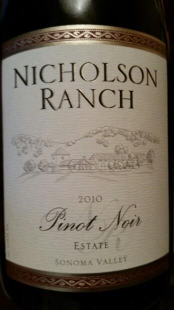 Nicholson Ranch Wine 2010 Nicholson Ranch Pinot Noir Estate, USA, California, Sonoma County ...