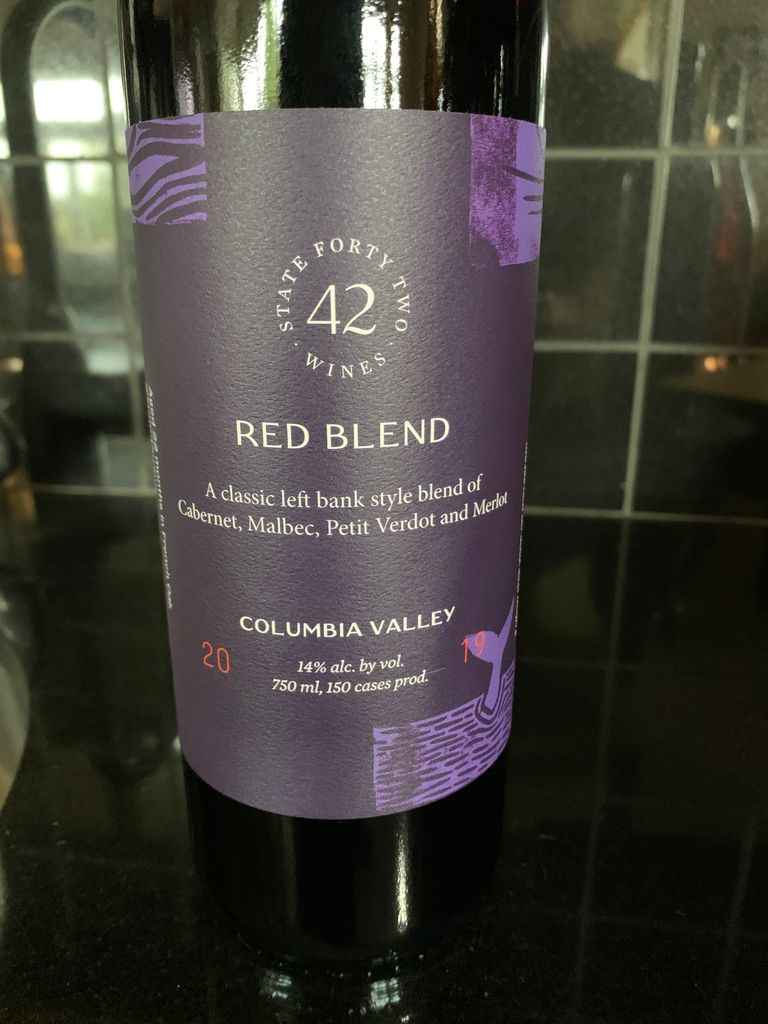 2019 State Forty Two Wines Red Blend, USA, Washington, Columbia Valley ...