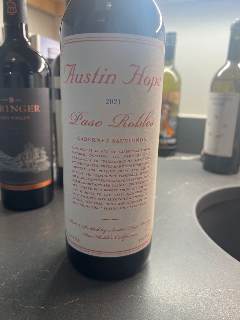 2022 Austin Hope Cabernet Sauvignon - CellarTracker