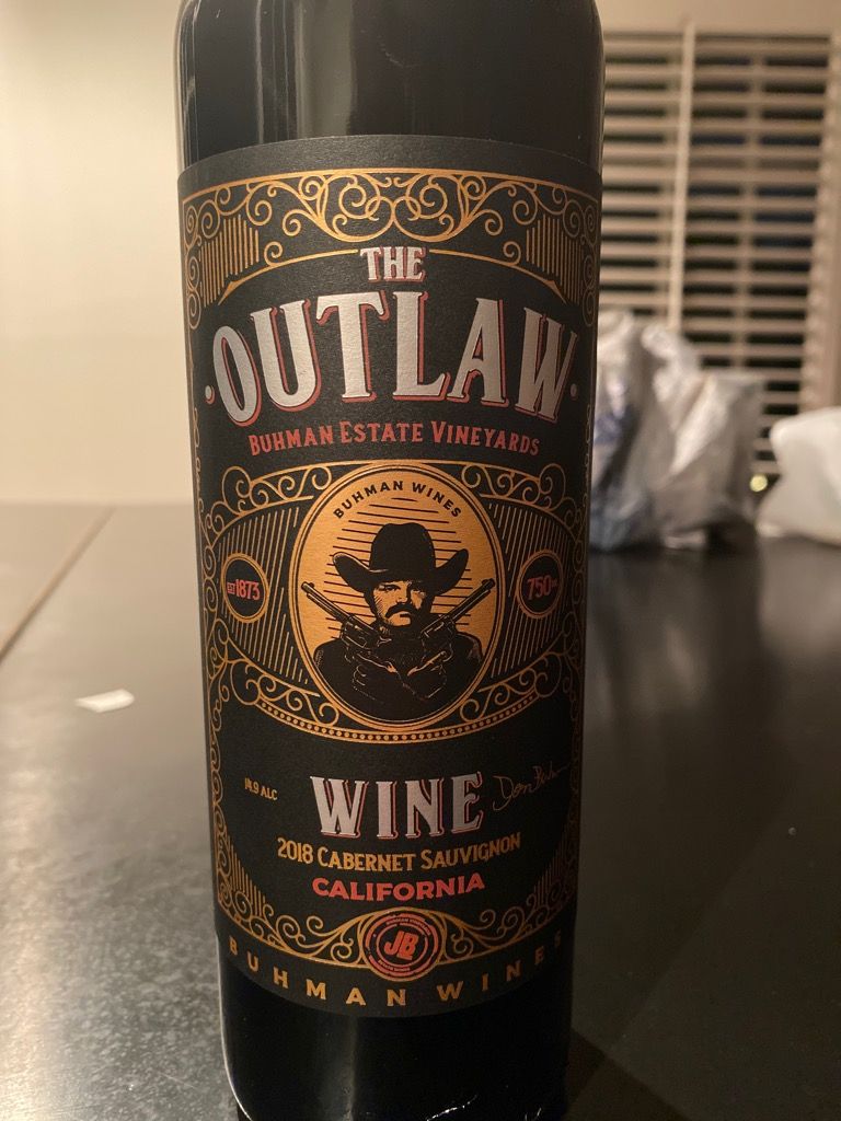 2018 Buhman Estate Vineyards Cabernet Sauvignon The Outlaw USA