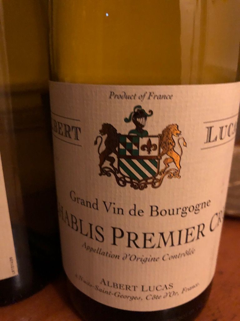 2019 Albert Lucas Chablis 1er Cru, France, Burgundy, Chablis, Chablis ...