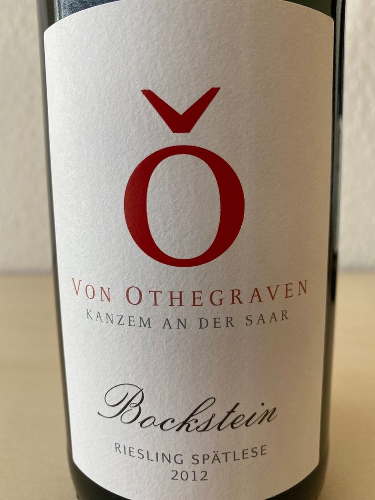 2011 Weingut von Othegraven Ockfener Bockstein Riesling Spätlese ...