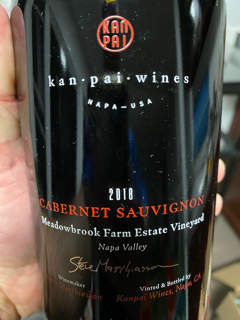 ワイン kanpai wines 2018 Cabernet Sauvignon 2018 Kanpai Wines Cabernet Sauvignon Estate Meadowbrook Farm