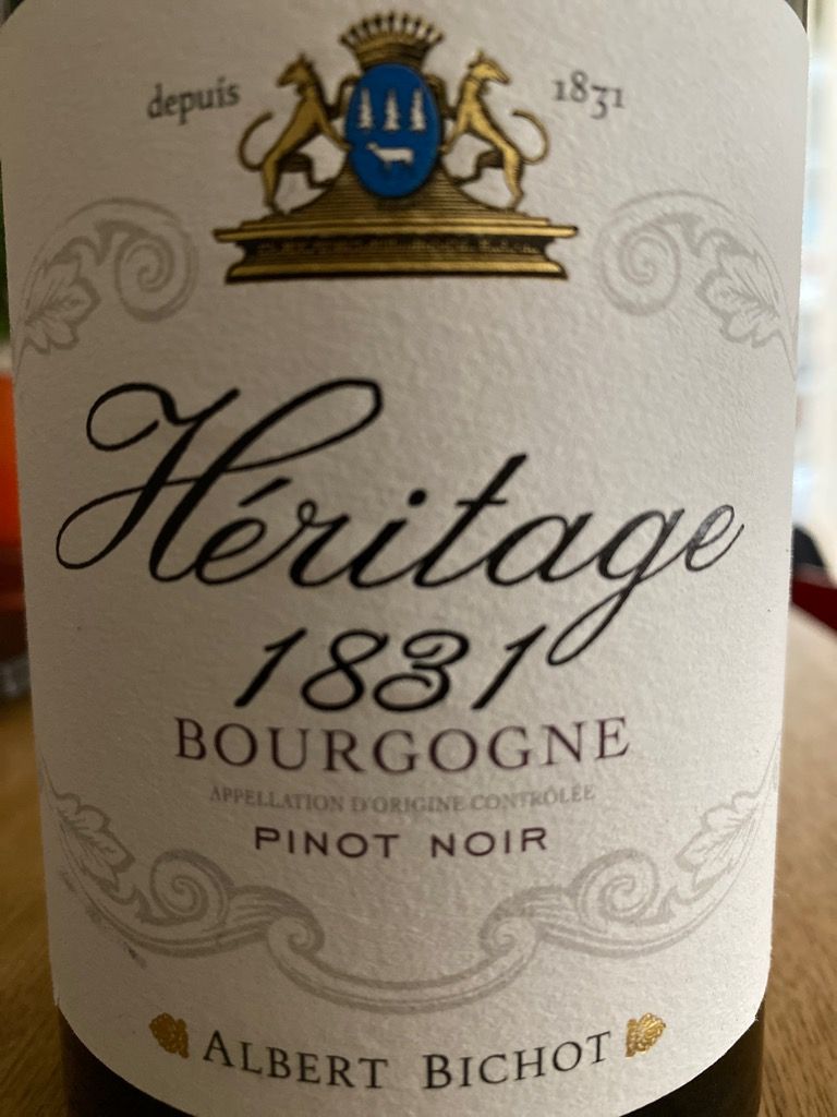 2020 Maison Albert Bichot Bourgogne Heritage 1831, France, Burgundy ...