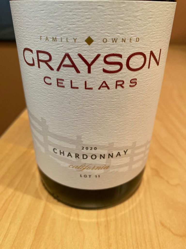 2020 Grayson Cellars Chardonnay Lot 11, USA, California CellarTracker