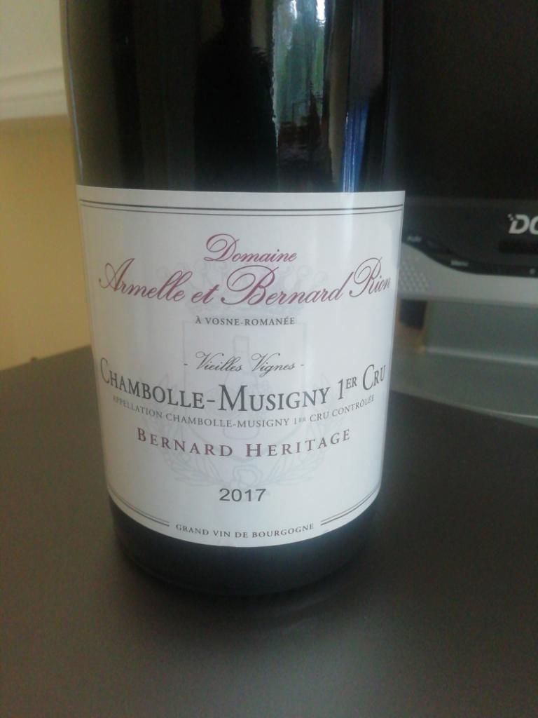 2017 Domaine Armelle Et Bernard Rion Chambolle-Musigny 1er Cru Vieilles ...