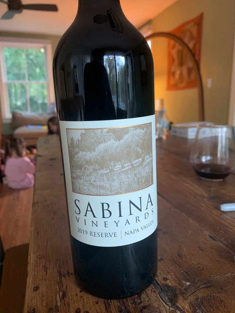 2019 Sabina Vineyards Sauvignon Reserve, USA, California, Napa