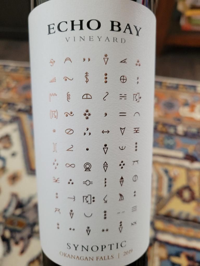 2019 Echo Bay Vineyard Synoptic, Canada, British Columbia, Okanagan