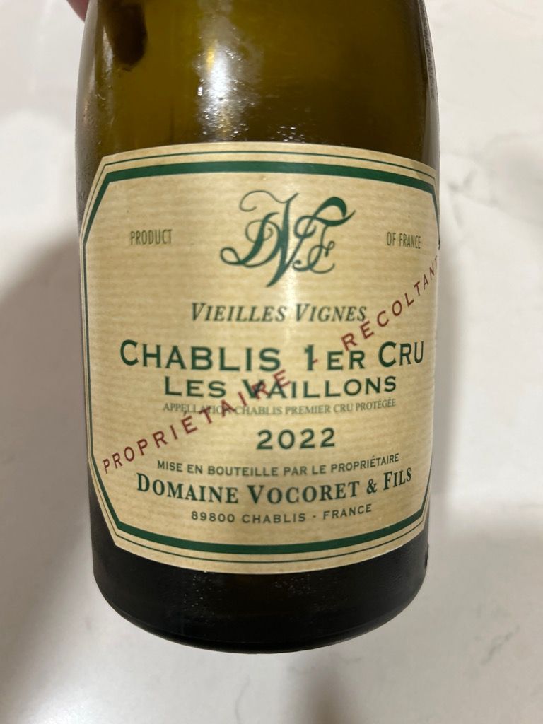 Vocoret 2023 Domaine Vocoret et Fils Chablis 1er Cru Vaillons Vieilles Vignes ...