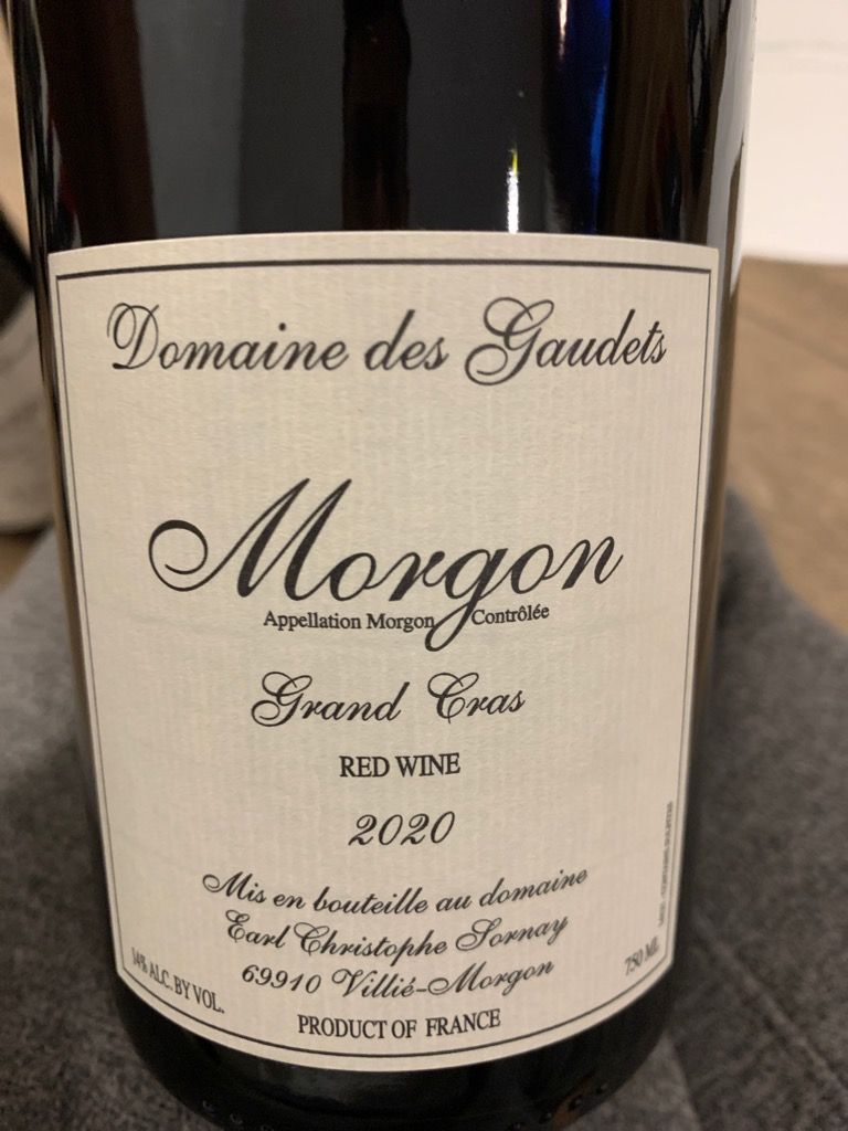 2021 Domaine des Gaudets Morgon Côte du Py, France, Burgundy ...