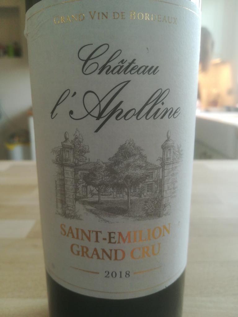 2018 Château l'Apolline, France, Bordeaux, Libournais, St. Émilion Grand Cru CellarTracker