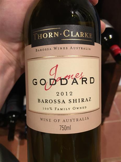 2012 Thorn-Clarke Shiraz James Goddard, Australia, South Australia ...