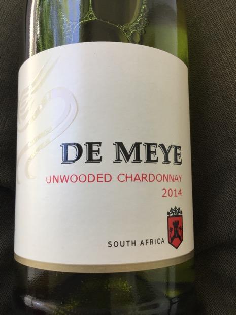 2021 De Meye Chardonnay Unwooded South Africa Coastal Region