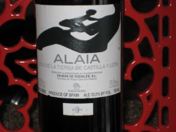 Dehesa de Rubiales Alaia 2006 赤ワイン 750ml 2006 Dehesa de Rubiales Vino de la Tierra de Castilla y León Alaia
