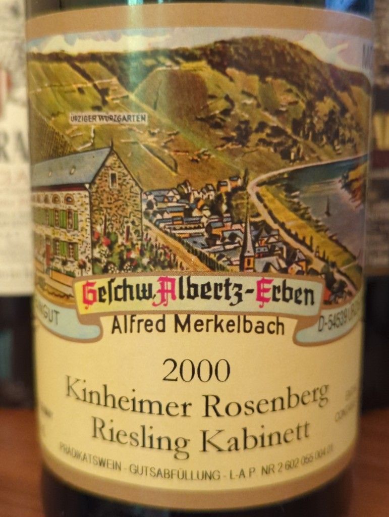 2000 Alfred Merkelbach Kinheimer Rosenberg Riesling Kabinett