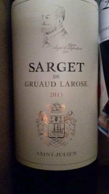 2013 Château Gruaud Larose Sarget de Gruaud Larose - CellarTracker