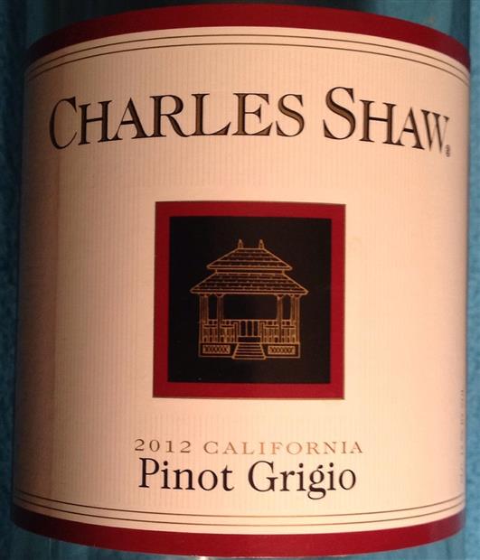 2012 Charles Shaw Pinot Grigio, USA, California CellarTracker