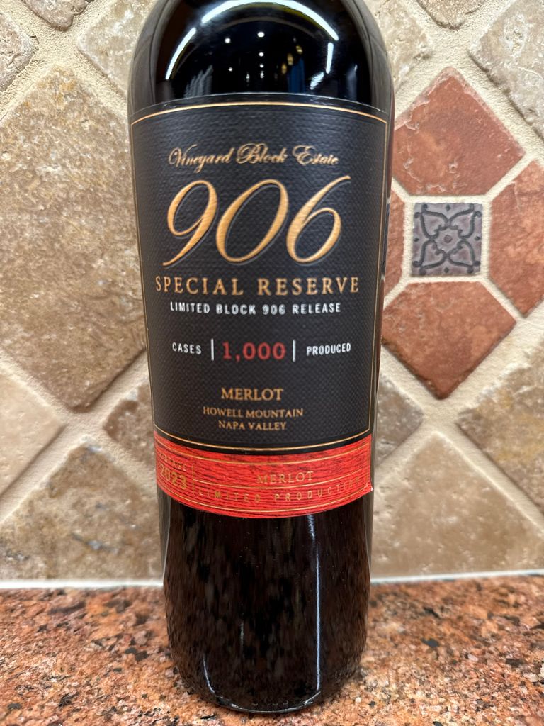 2023 Vineyard Block Estate Merlot 906 Special Reserve, USA, California ...
