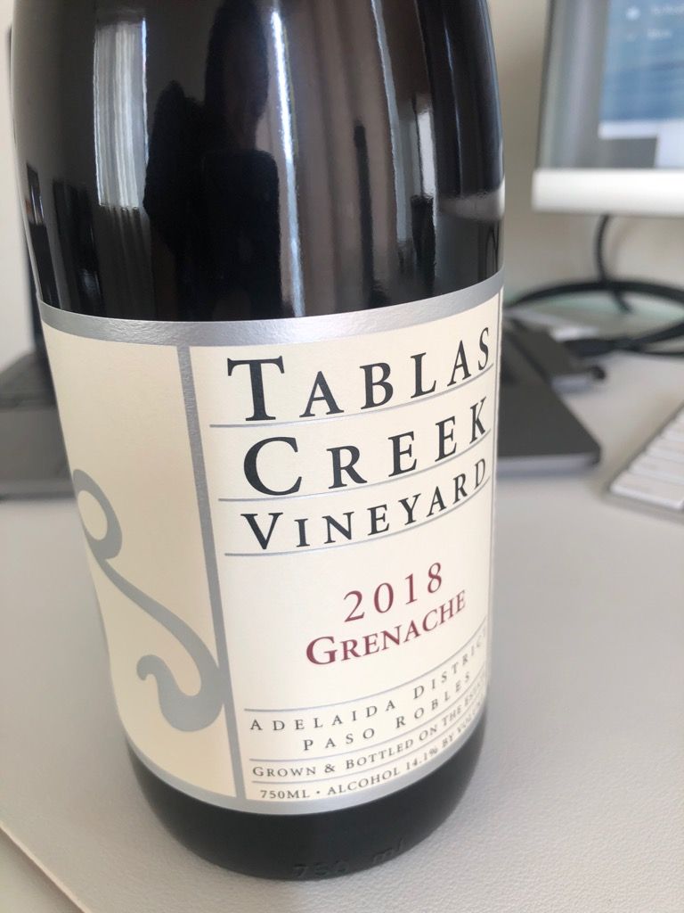2018 Tablas Creek Grenache, USA, California, Central Coast, Paso Robles