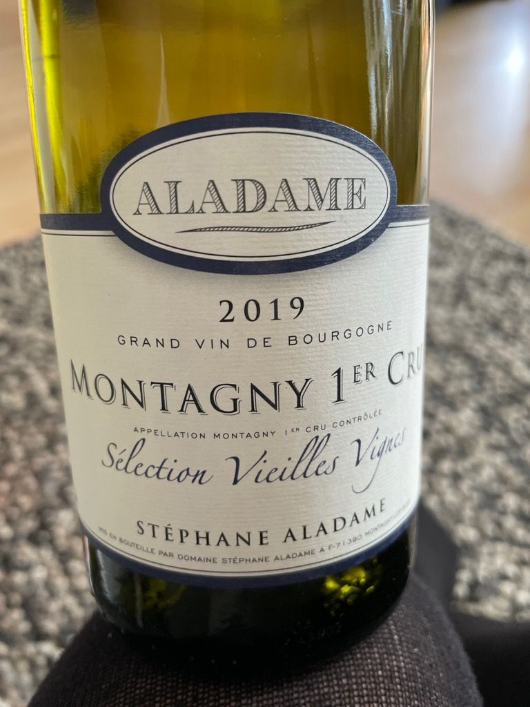 2019 Domaine Stéphane Aladame Montagny 1er Cru Cuvée Sélection Vieilles ...