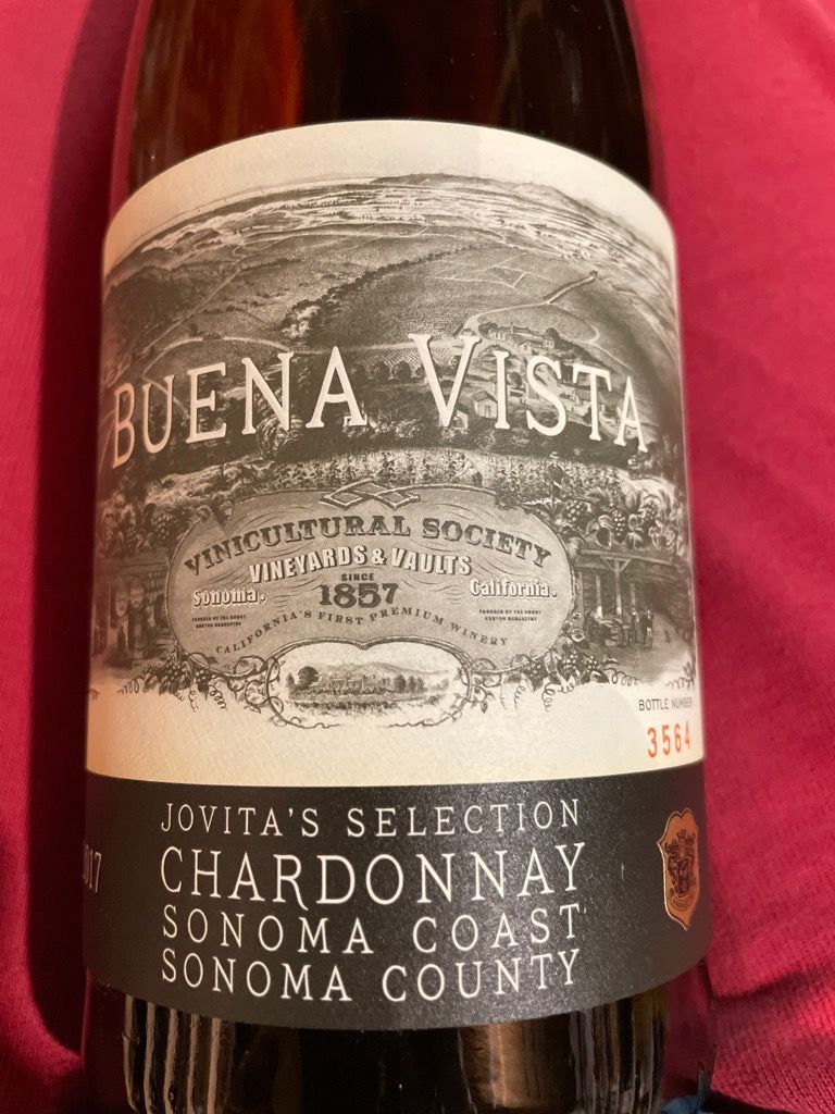 2017 Buena Vista Chardonnay Jovita's Selection Sonoma Coast, USA