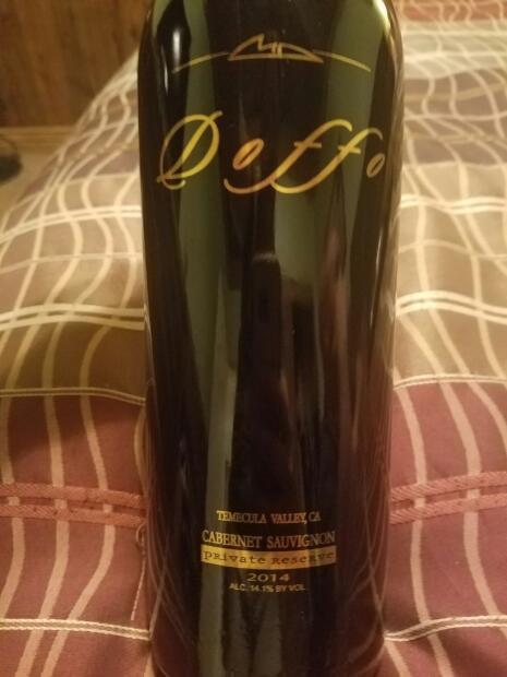 2014 Doffo Cabernet Sauvignon Private Reserve, USA, California, South