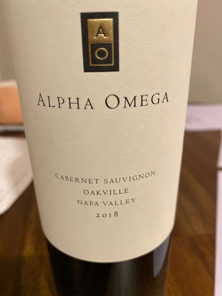 2018 Alpha Omega Cabernet Sauvignon Oakville CellarTracker