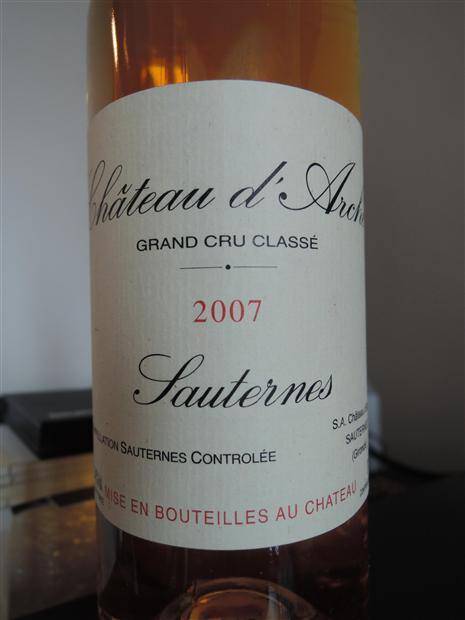 2007 Ch teau d Arche Sauternes CellarTracker