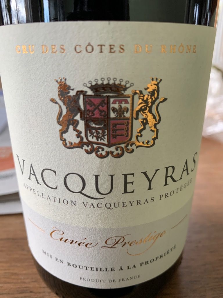 2019 Vignerons de Caract re Vacqueyras Cuv e Prestige CellarTracker