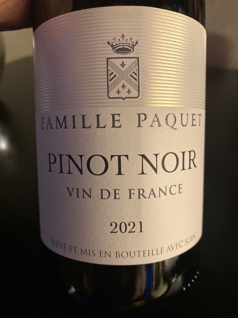 2022 Famille Paquet Pinot Noir France Vin De France CellarTracker 2022 Famille Paquet Pinot Noir France Vin De France CellarTracker