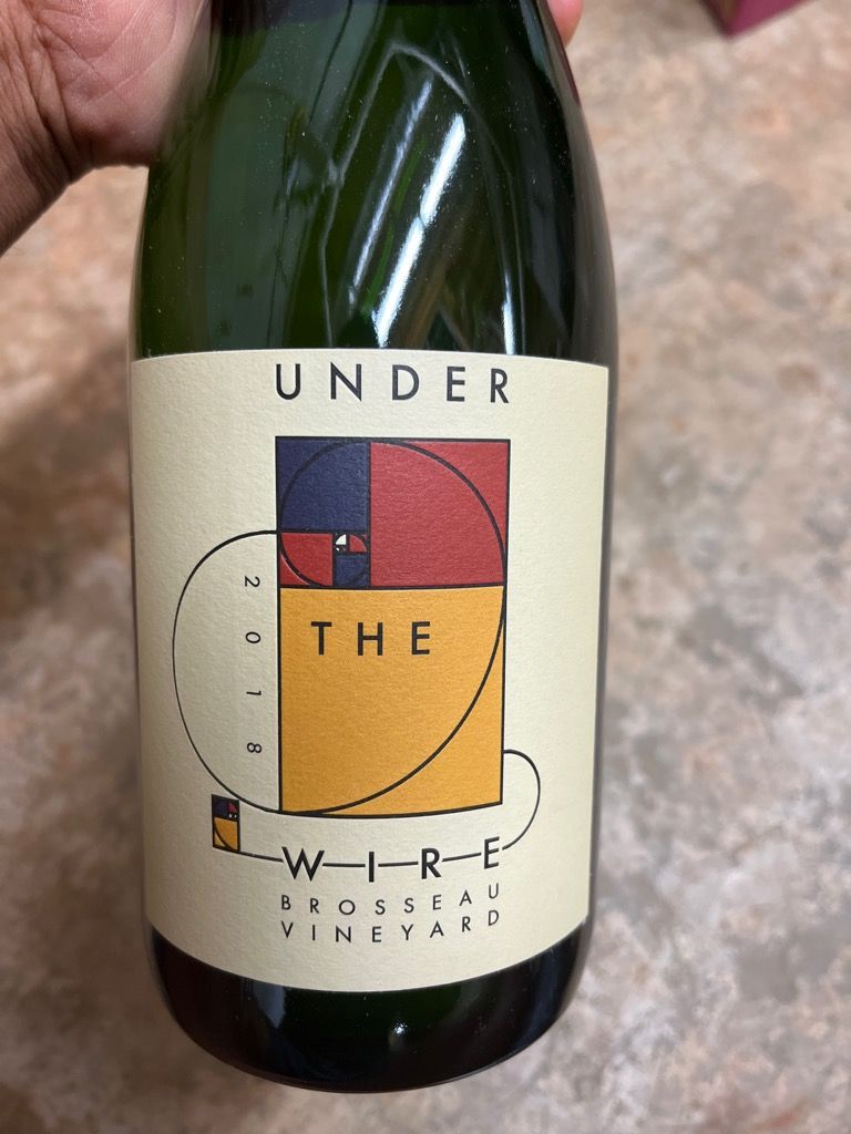 2018 Under The Wire Sparkling Chardonnay Brosseau Vineyard, USA
