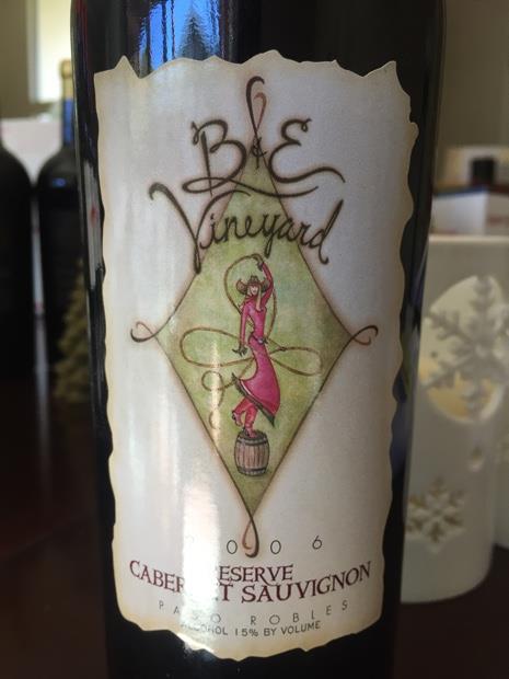 2006 B&E Vineyard Cabernet Sauvignon Reserve, USA, California, Central ...