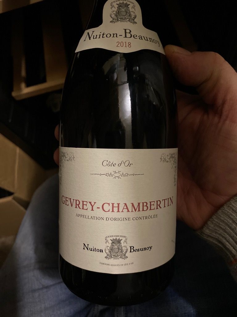 2018 Nuiton-Beaunoy Gevrey-Chambertin - CellarTracker