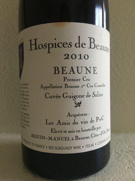 2010 Hospices de Beaune Beaune 1er Cru Cuvée Guigone de Salins