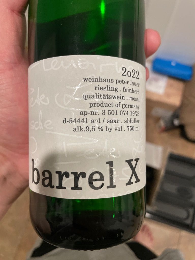 2022 Peter Lauer Riesling Barrel X feinherb, Germany, Mosel Saar Ruwer ...