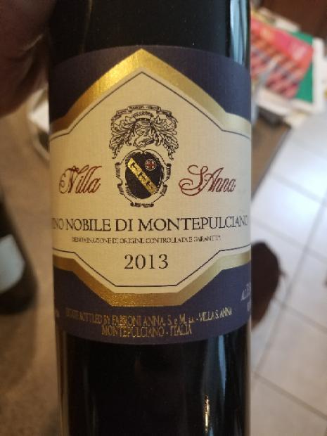 2013 Villa S. Anna Vino Nobile di Montepulciano, Italy, Tuscany ...