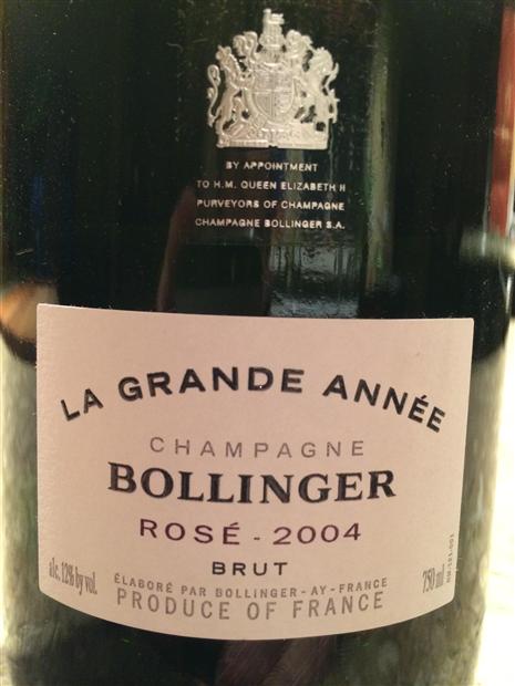 2004 Bollinger Champagne La Grande Année Rosé, France, Champagne 