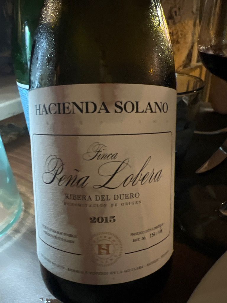 2018 Hacienda Solano Ribera del Duero Finca Peña Lobera - CellarTracker