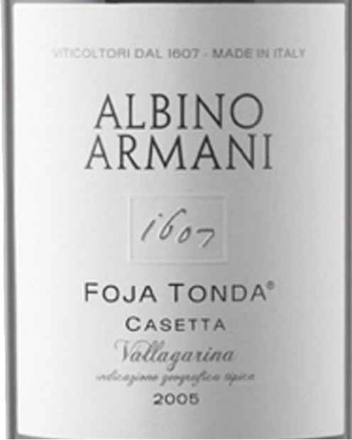 1998 Albino Armani Casetta Valdadige Terra dei Forti Foja Tonda