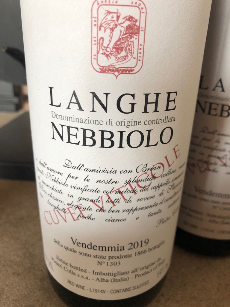 2019 Poderi Colla Langhe Nebbiolo Cuvée Viticole, Italy, Piedmont ...