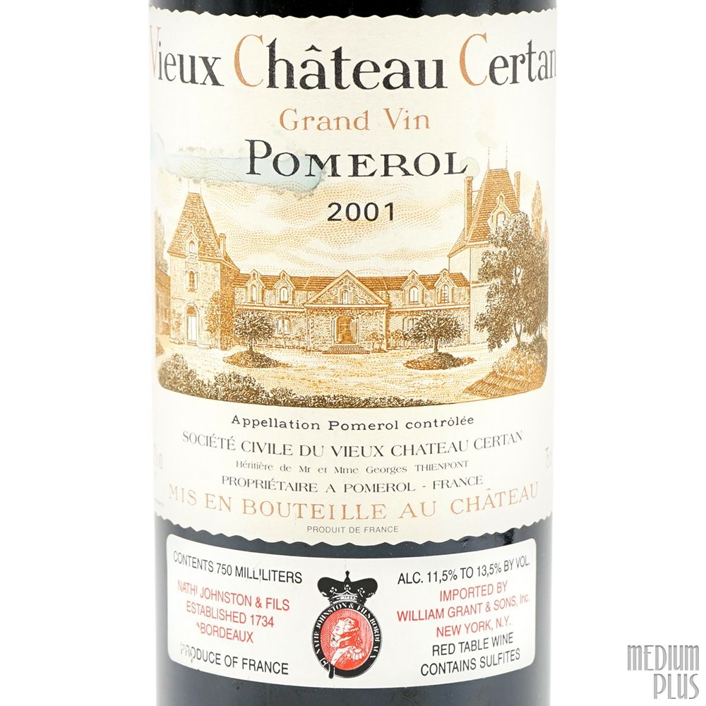 ヴューシャトーセルタン 2001 Vieux Chateau Certan 2001 Vieux Château Certan - CellarTracker