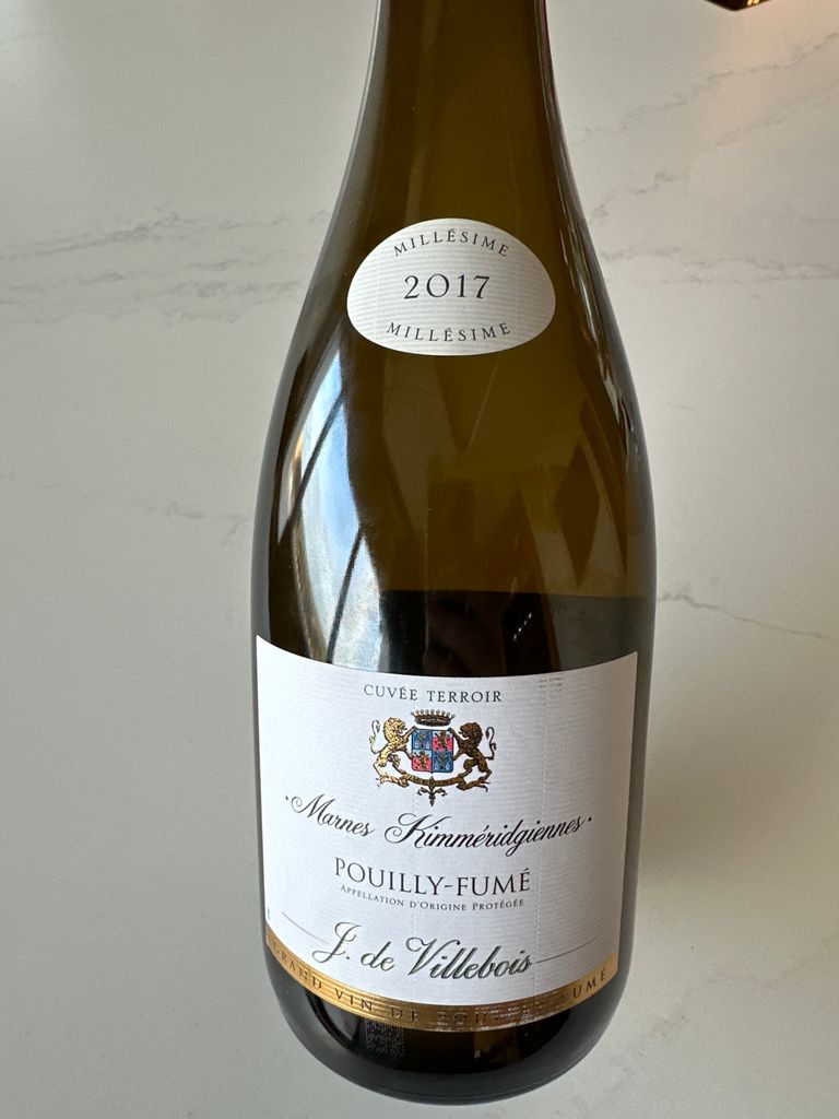 2017 Joost De Villebois PouillyFumé Cuvée Terroir Marnes