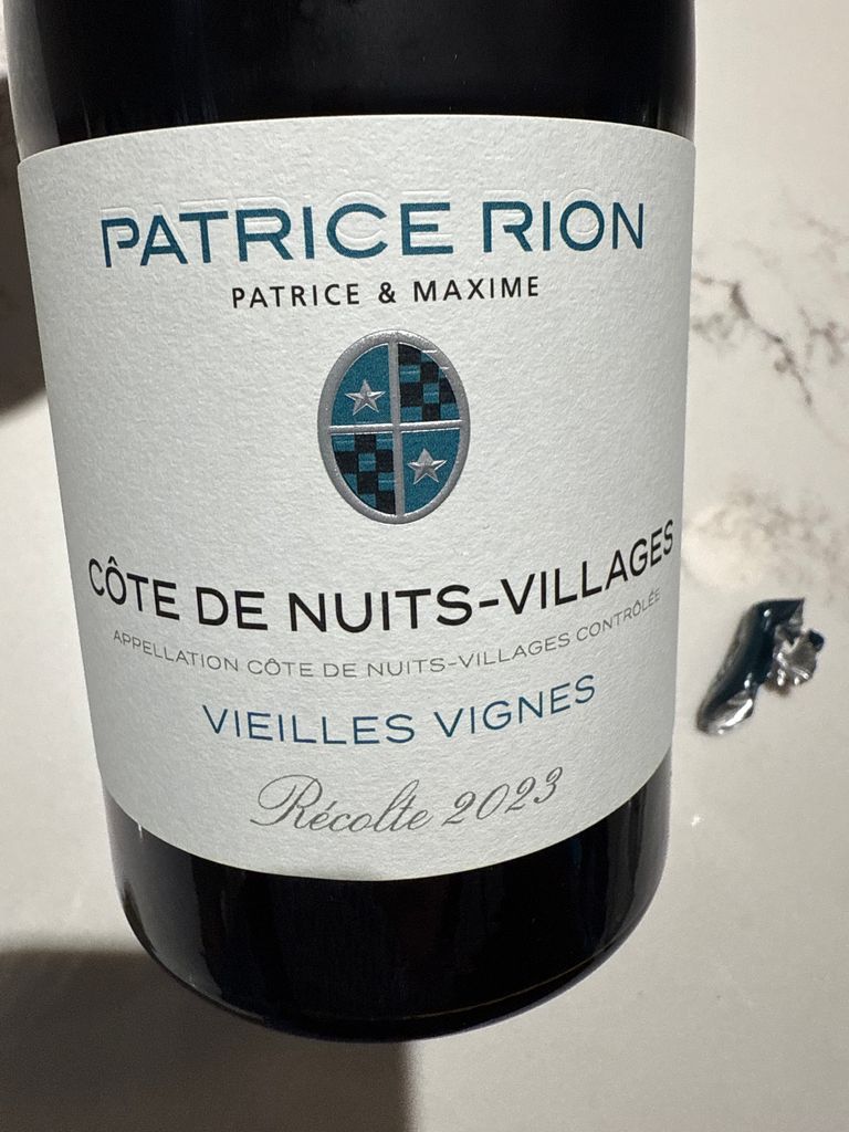 2022 Patrice Rion Côte de Nuits Villages Vieilles Vignes