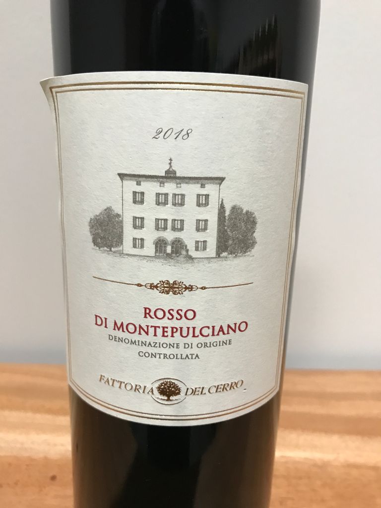 2018 Fattoria del Cerro Rosso di Montepulciano, Italy, Tuscany ...