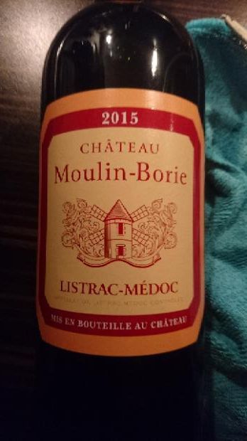 CHÂTEAU MOULIN BORIE LISTRAC 2015 MEDOC ROUGE  75 CL