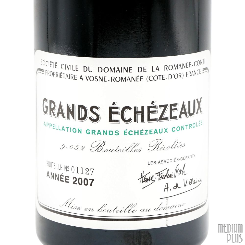 DRC GRANDS ÉCHEZEAUX 2007 空ボトル 2007 Domaine de la Romanée