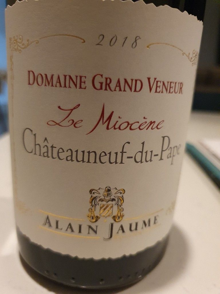 2018 Domaine Grand Veneur ChâteauneufduPape Le Miocène, France, Rhône, Southern Rhône